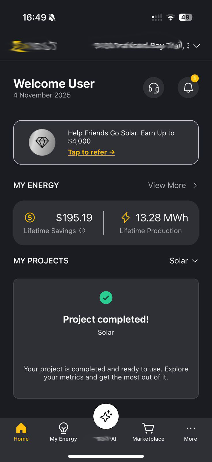 Tikun App Home Dashboard